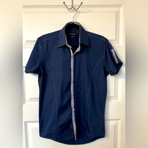 🥇 Etzo Top Stitch Button Down Shirt